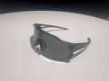 Matte black sports sunglasses with grey one-piece lenses for outdoor cycling use - Black Frame Grey Lens