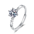 4-Stone Honeycomb Style (White Zirconia)