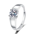 Four-Prong Men's Style (White Zirconia)
