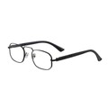 Occhiali da sole quadrati 2025 in metallo nero con lenti trasparenti per uomo e donna moda - C8 Nero Lucido Trasparente (Anti-luce blu)