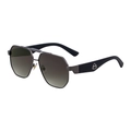 Quadratische Piloten-Sonnenbrille mit dunkelgrauen Verlaufsgläsern und Metallrahmen - Rotguss Schwarz Rahmen Grau (C5)