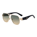 Retro-Pilotensonnenbrille mit goldenem Metallrahmen und olivfarbenen Verlaufsgläsern - Gold Schwarz Rahmen Grün Gelb (C7)
