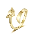 Minimalistischer verstellbarer Goldfuchs-Ring mit strukturierter Oberfläche - Einstellbar Offen / Gold