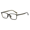 Fashionable square green eyeglasses frame for women, model AT88630 in a stylish translucent finish - Transparent Green(C9)