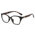 Chic tortoiseshell cat-eye optical glasses with elegant gold metal hinge accents - Tortoise