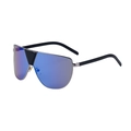 Black pilot sunglasses with gradient blue-purple mirrored lenses for outdoor sports - Light Gunmetal Frame Blue Mirror Lenses (C5)