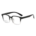 Montatura occhiali quadrata da donna con sfumatura nero-trasparente modello XT68510 - Sfumato Bianco e Nero