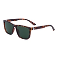 Classic square tortoise shell sunglasses for men with dark green lenses and metal hinges - Tortoise Frame G15 Green (C5)