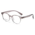 Retro round glasses frame in translucent grey-purple finish, model AT68508 C10 - Grey to White Gradient (C10)
