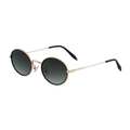 Lunettes de soleil ovales vintage avec monture en métal doré et verres dégradés - Monture Dorée Gris Vert (C4)