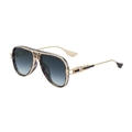 Occhiali da sole aviator di lusso con lenti blu sfumate e aste in metallo oro - C8 Polarizzato Marmo Verde Oro Grigio Sfumato