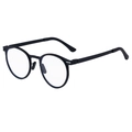 Gafas de sol polarizadas ovaladas en negro mate con montura metálica vintage - Negro Mate Lente Clara (C3)