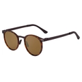Retro oval polarized sunglasses with tortoise shell frames and brown lenses for men - Tortoise Frame Brown Lens (C6)