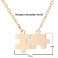 Halskette aus 18K vergoldetem Edelstahl mit Puzzle-Anhänger für Damen stilvoller Schmuck - Goldene Halskette