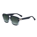 Black to clear gradient aviator sunglasses with green lenses and gold metal accents - Black Gradient Black Gray Green (C5)