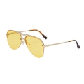 Klassieke aviator zonnebril met gele glazen en een goudkleurig metalen montuur - Glanzend Goud Frame Nachtzicht Gele Glazen (C6)
