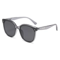 Gafas de sol polarizadas para hombre con montura gris translúcida y lentes oscuros - Gris Transparente