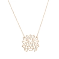 Collier doré minimaliste avec pendentif tête de lion géométrique et design évidé - Lion Géométrique (373) / Or