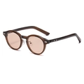 Lunettes de soleil rondes avec monture marron translucide et verres marron clair - C5 Brun Foncé/Thé Clair