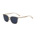 Occhiali da sole vintage cat-eye da uomo con montatura dorata e decorazione a stelle - Montatura Oro Tutto Grigio (C2)