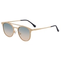 Lunettes de soleil pour homme monture métal doré et verres dégradés bleu et orange - C4 Or Mat Vert Jaune