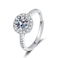 Round Halo Style (White Zirconia)