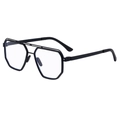 Lunettes de soleil polarisées pour hommes avec monture hexagonale noire mate à double pont - C3 Noir Mat Transparent