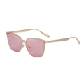 Occhiali da sole cat-eye rosa con stelle dorate e lenti decorate con motivi chic - Montatura Oro Motivo Rosa (C4)