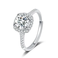 Square Halo Style (White Zirconia)