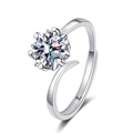 Smooth Snowflake Twisted Style (White Zirconia)