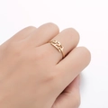 Minimalist 18K gold plated stainless steel open ring with 1997 hollow number design - Style 222 / Gold