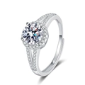 Double Row Round Halo Style (White Zirconia)