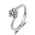 Six-Prong Twisted Arm Style (White Zirconia)