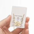 Goldene 222 Engel-Zahl Halskette im Gotik-Stil mit Ausrichtung-Bedeutungskarte - Gold (222)