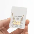 Vergoldete 444 Engelszahl-Halskette mit Karte zur symbolischen Bedeutung des Schutzes - Gold (444)
