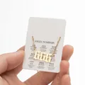 Golden gothic 666 angel number pendant necklace with stainless steel card display - Gold (666)