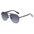 Classic dark grey polarized aviator sunglasses for men with a sleek metal frame - Gunmetal Frame Gradient Grey Lens (M05)