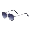 Classic aviator sunglasses with metal frame and gradient blue-grey lenses - Gunmetal Frame Gradation Gray (C5)