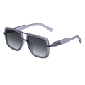 Lunettes de soleil carrées gris-violet translucides avec double pont et verres dégradés - C8 Gris Clair Sable Gun Dégradé Gris