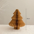 Brown honeycomb paper Christmas tree decoration in 30cm height for home festive decor - Brown 30cm (Magnetic Type)