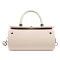 Minimalist off-white rectangular box bag with top handle and silver hardware - Off White