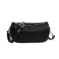Chic black textured cylinder crossbody bag with vertical pleated pattern and long strap - Black