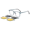 Set occhiali 3-in-1 con montura blu magnetica e lenti solari e per la visione notturna - C5 Montatura Blu + 2 Clip / Blu