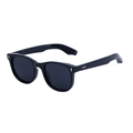 Classic square frame polarized sunglasses with signature gold arrow metal accents for men - Glossy Black Frame Gold Decor Gray Lens (C1)