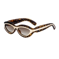 Occhiali da sole cat eye Y2K con montatura tartarugata leopardata e dettagli oro - Tartarugato (C4 Demi Sfumato Marrone)