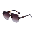 Gafas de sol de piloto retro para hombre con montura de carey y lentes degradadas café - C3 Demi Transparente Degradado Marrón