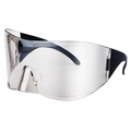 Outdoor sports cycling sunglasses with silver mirrored lens and black frame wrap - C3 Black Gradient Silver Mirror