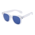 Gafas de sol para hombre transparentes con lentes azul oscuro y detalles de estrella - C9 Montura Transparente Oro Lente Azul