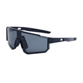 Outdoor cycling sunglasses with black frame and smoke gray polarized mono lens - Glossy Black Frame Full Grey Lenses (C1)