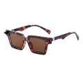 Occhiali da sole retrò quadrati con montatura tartarugata e lenti marroni unisex - C3 Montatura Demi Lenti Marroni